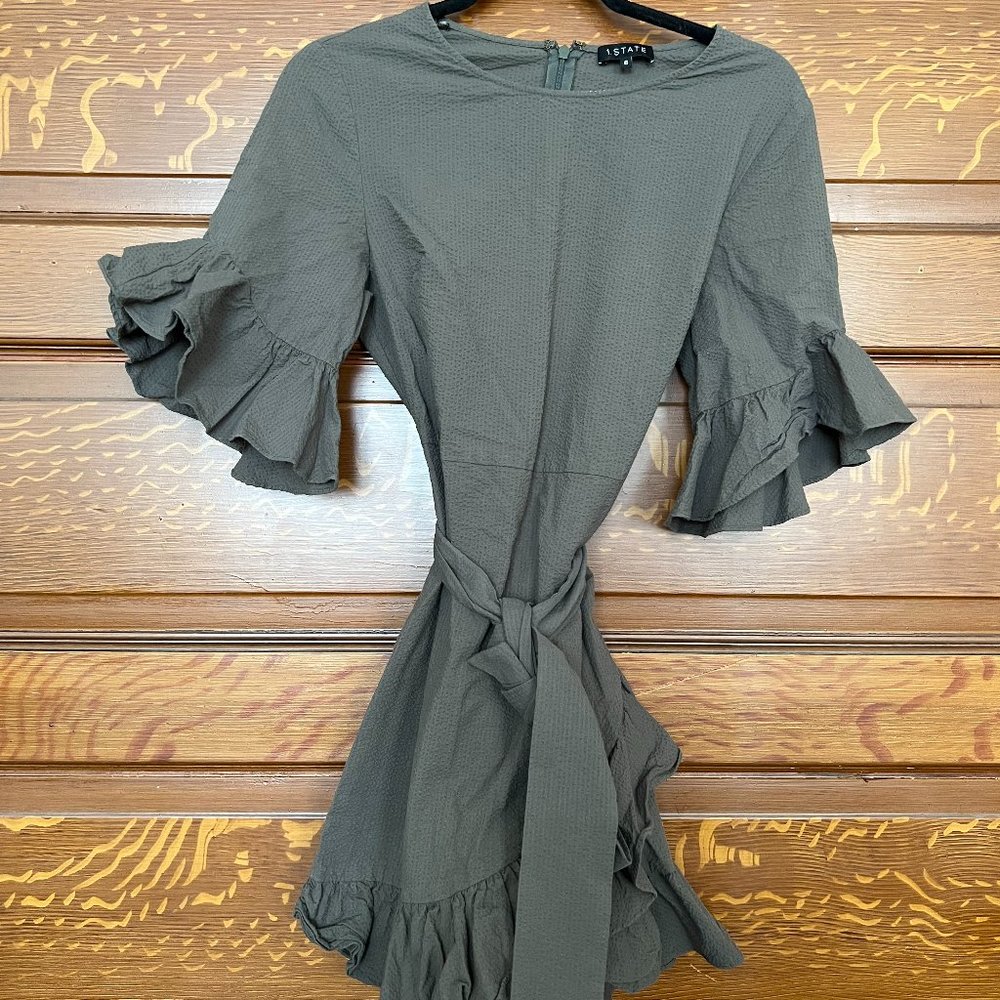Cute Green Ruffle Dress